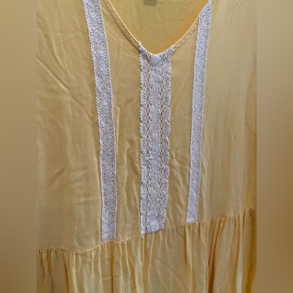 Cato Yellow Layered Ruffle dress Sz Med - Picture 3 of 8